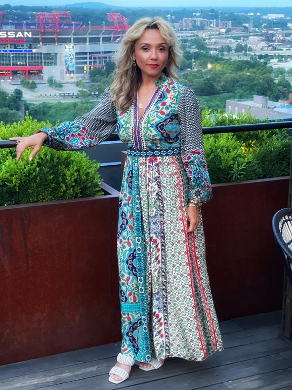 新品 アンソロポロジー Bhanuni by Jyoti マキシ スカート Bhanuni by Jyoti Patterned Maxi Dress | Anthropologie
