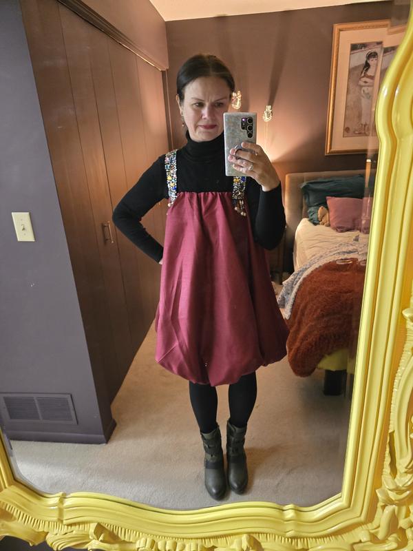 Sunday in Brooklyn Embellished-Strap Bubble Mini Dress