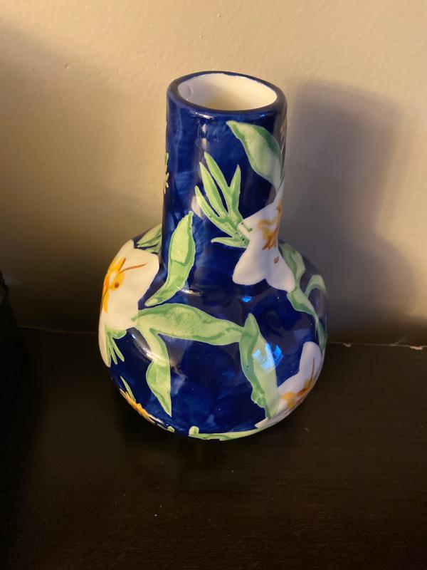 新品アンソロポロジーLeah Goren Marcella 花瓶 ブルー