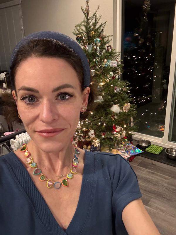Colorful Enamel Gem Necklace