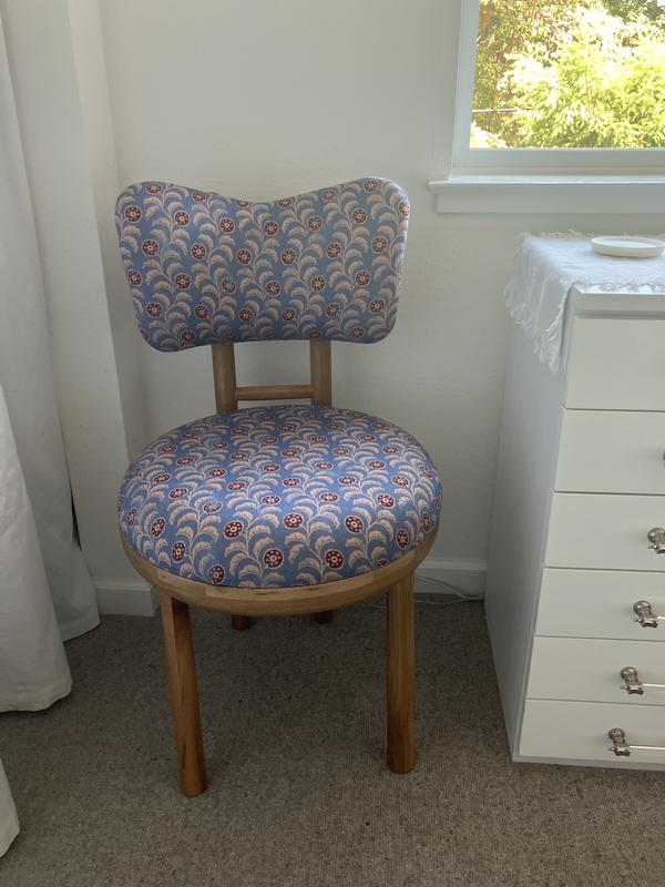Irie Leora Block-Print Oak Wood Dining Chair | AnthroHome