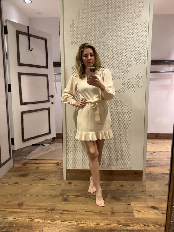 white off shoulder dress long sleeve Archie Off the Shoulder Midi Dress - White