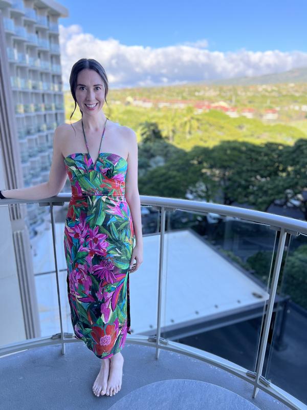multicolor jardin de reve organic cotton midi dress Farm Rio Jardin De Reve Multicolor Halter Midi Dress