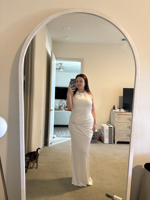 Katie May Leyla Cowled Halter Open-Back Knotted Maxi Dress | Anthropologie