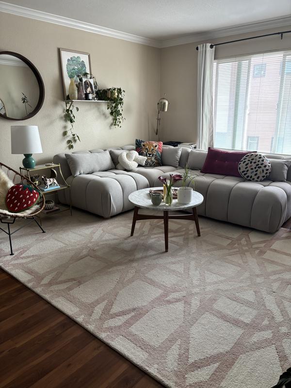 Kora Tufted Performance Woven Modular Armless Sofa | AnthroHome