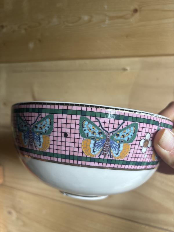 Anthropologie ビストロタイル蝶と蜂のボウル 2点セット 【公式通販】