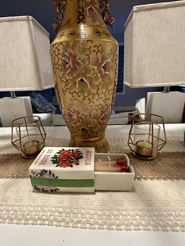 Matchbox Floral Salted Woods & Rose Ceramic Candle | AnthroHome