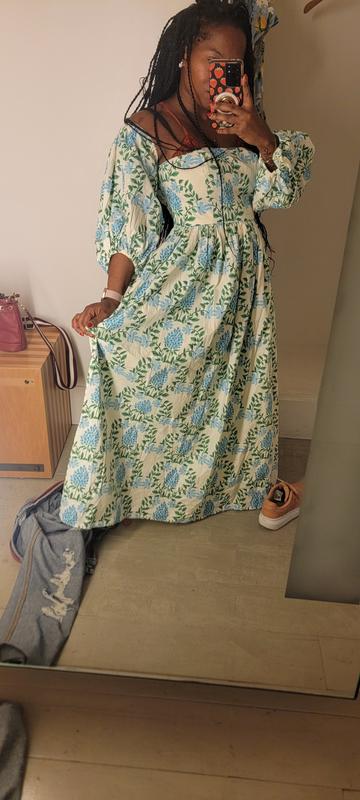 let me be long sleeve printed midi dress Let Me Be Long-Sleeve Printed Midi Dress