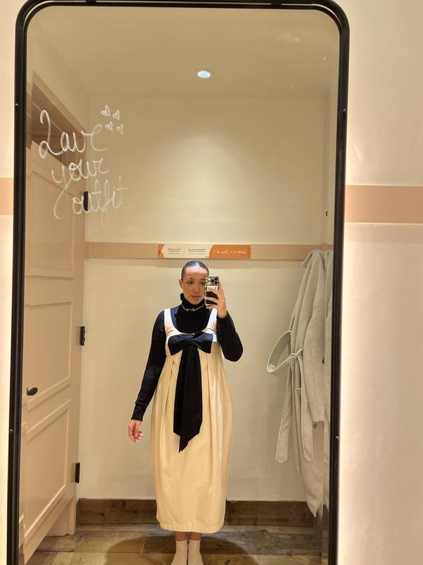 maeve bow barrel column midi dress MAEVE Bow Barrel Midi Dress