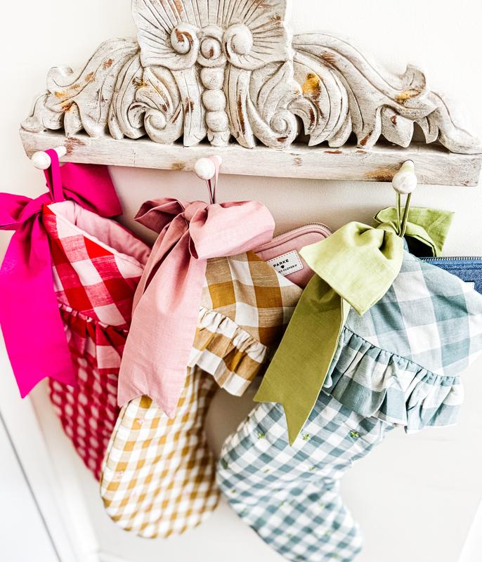 Gingham Bow Stocking 