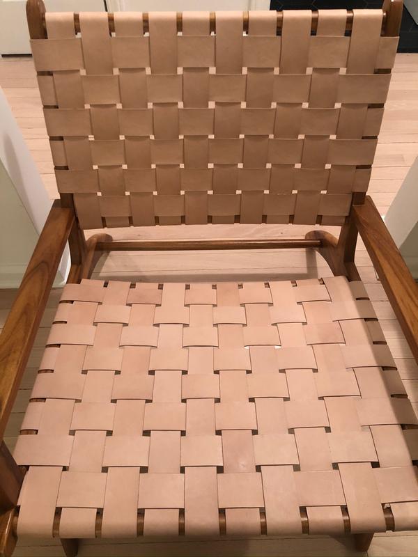 Kamara Leather Loomed Chair Anthropologie