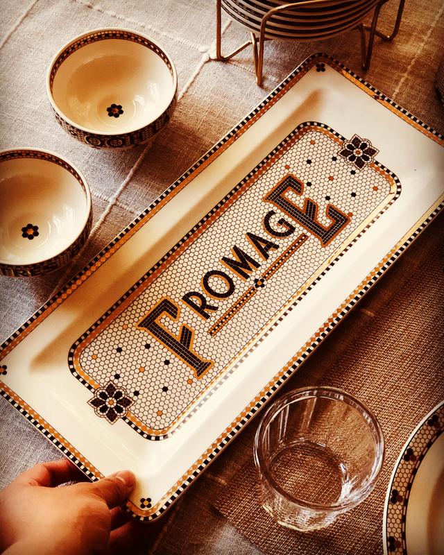 The Bistro Tile Stoneware Cheese Platter | AnthroHome