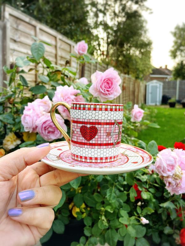 Valentine Bistro Tile Espresso Cup & Saucer | Anthropologie UK