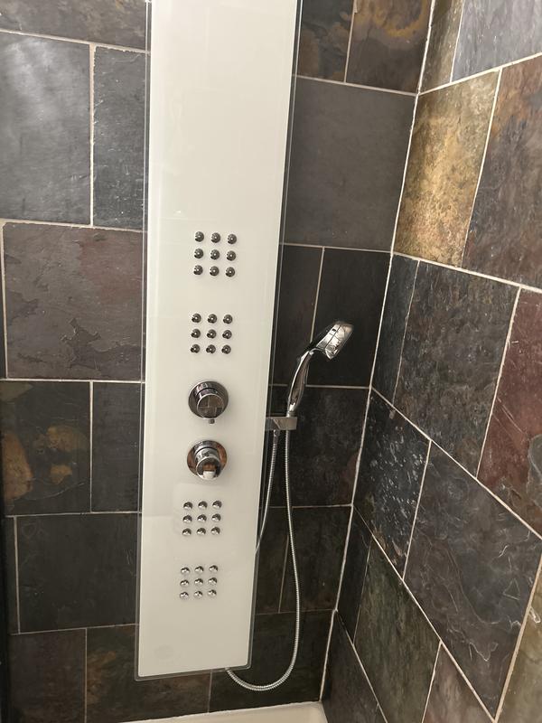 ANZZI Sans Brushed Steel 6.9-in Waterfall Shower Panel System with