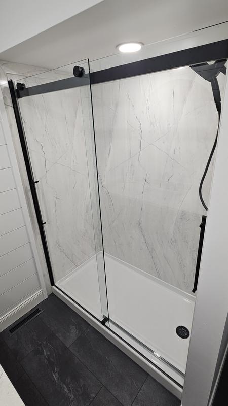 ANZZI Rhodes Series 45 to 48 in. x 76 in. H Sliding Frameless