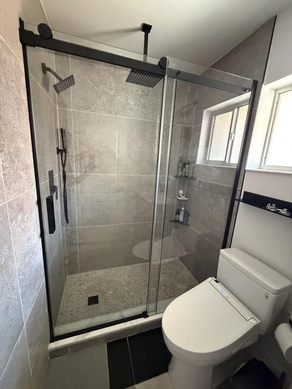 ANZZI Consort series Brushed Nickel 60-in W x 72-in H Frameless
