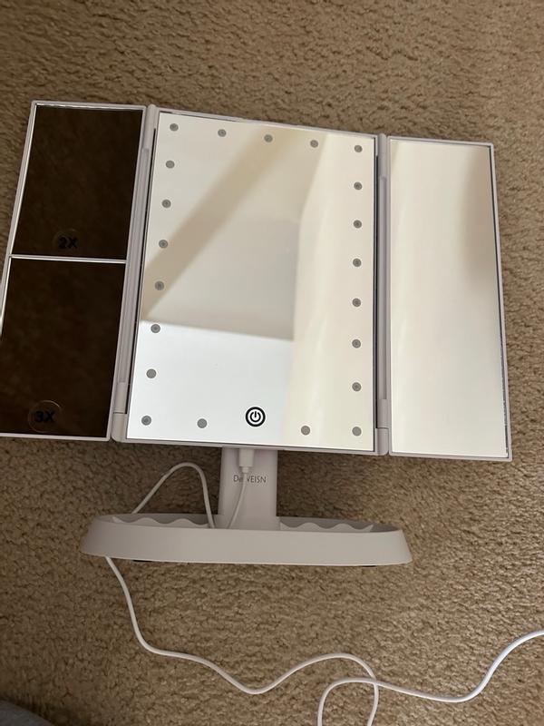 Anzzi Vanity LED Mirror Trifold Lighted with 1x 2x 3x Magnification an ANZZI