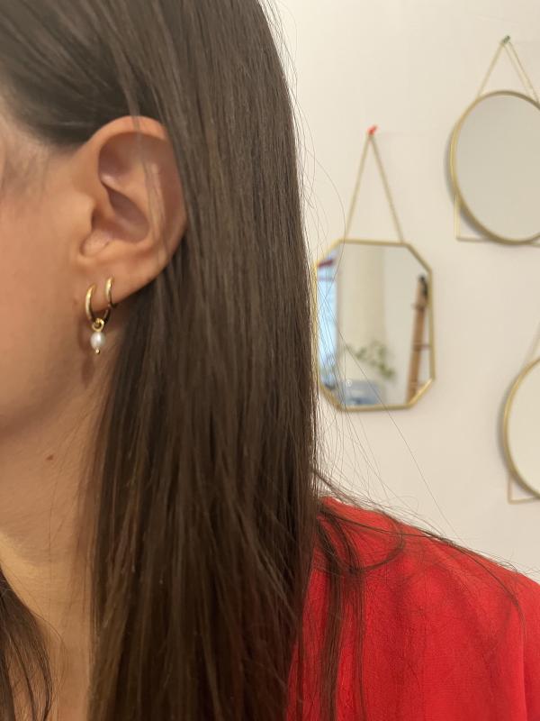 Ana Luisa Pearl Huggie Hoops - Frida - Macy's