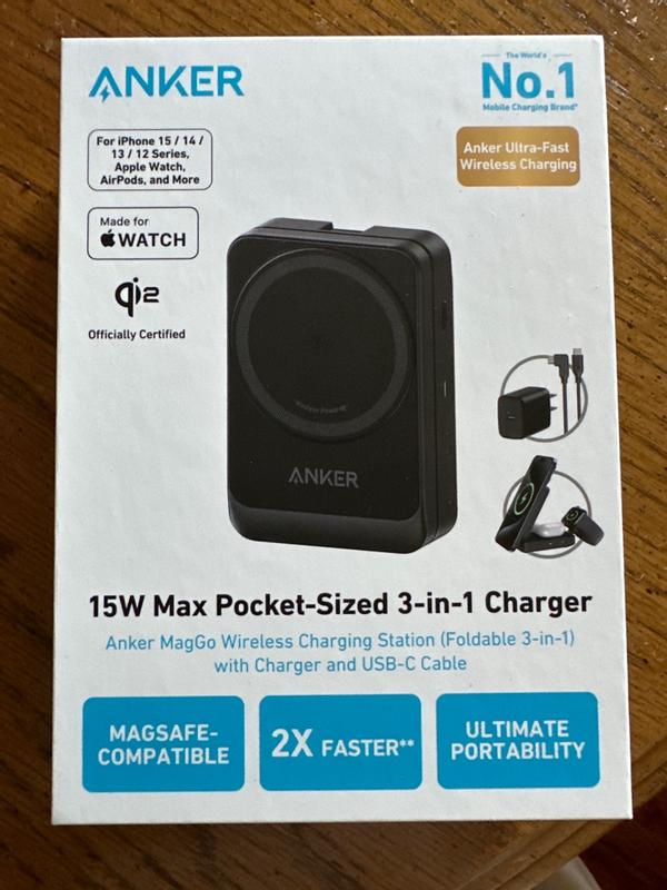 Anker MagGo Wireless 3-in-1 Charging Station in Black | Abt
