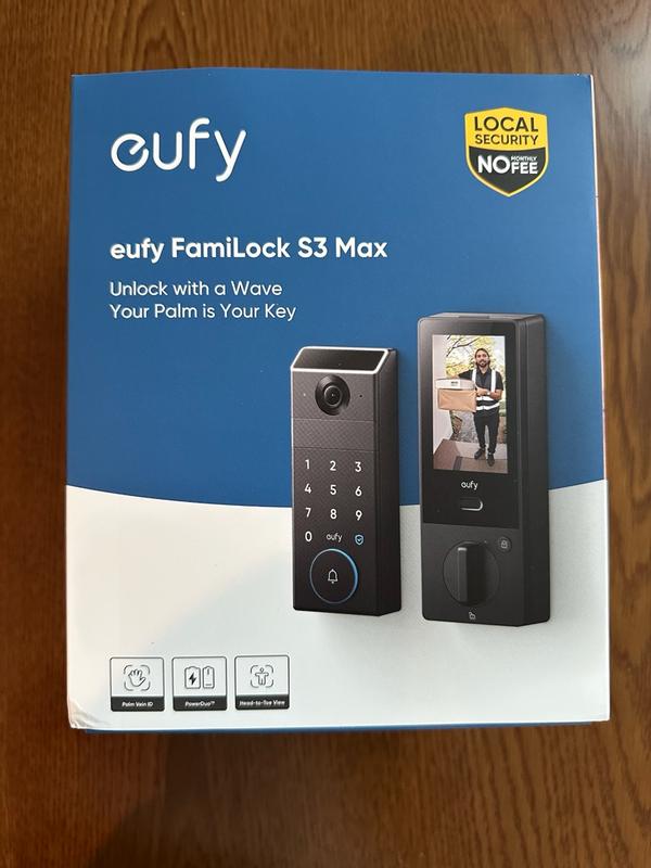 eufy S3 Max Black Thumb-Turn Smart Lock Deadbolt with 2K