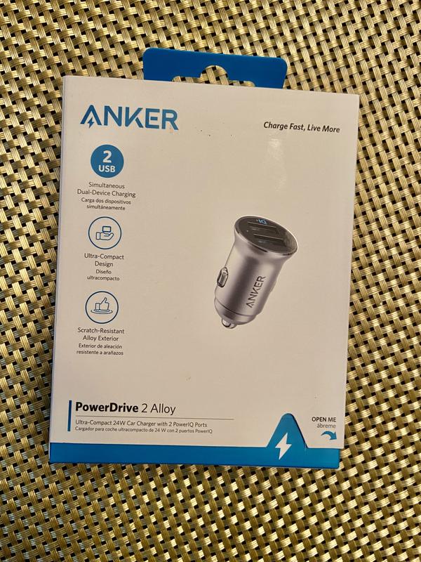 Anker Dual USB Car Charger, 24W, Black, Compact Design, Scratch-Resistant  Alloy Surface, Charge 2 Phones Simultaneously in the Mobile Device Chargers  department at