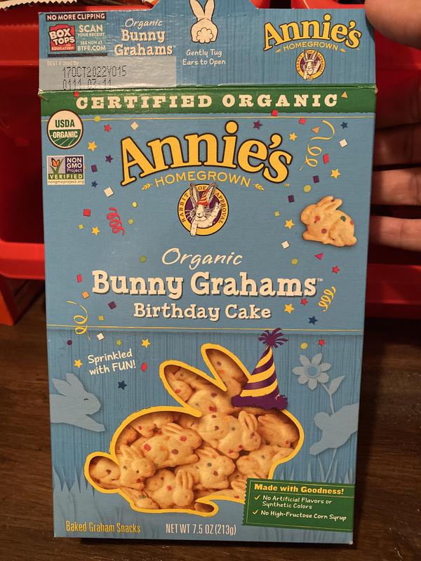 Annie's Homegrown Organic Birthday Cake Bunny Grahams – Healthy