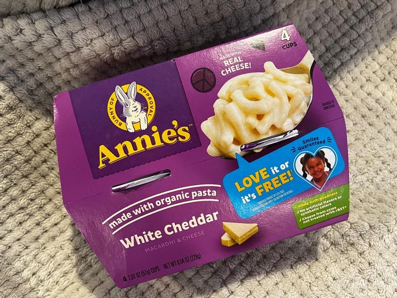 Annie's Homegrown White Cheddar Macaroni & Cheese Microwave Cups (4 Count)