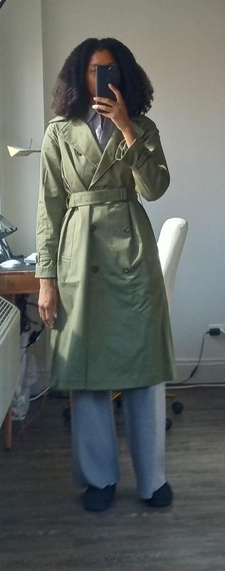 Relaxed Raglan Trench Coat