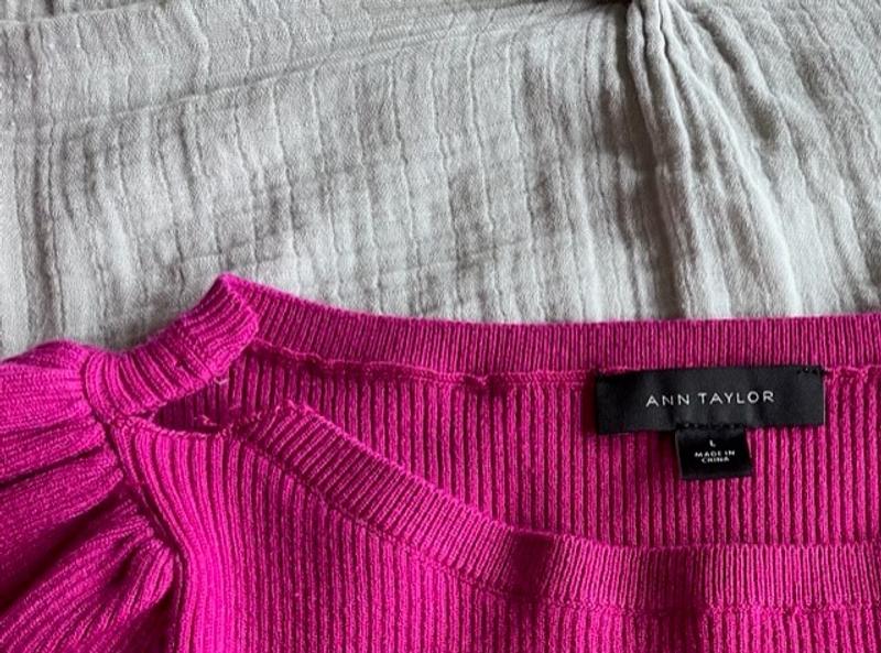 Ann taylor pink sweater hotsell