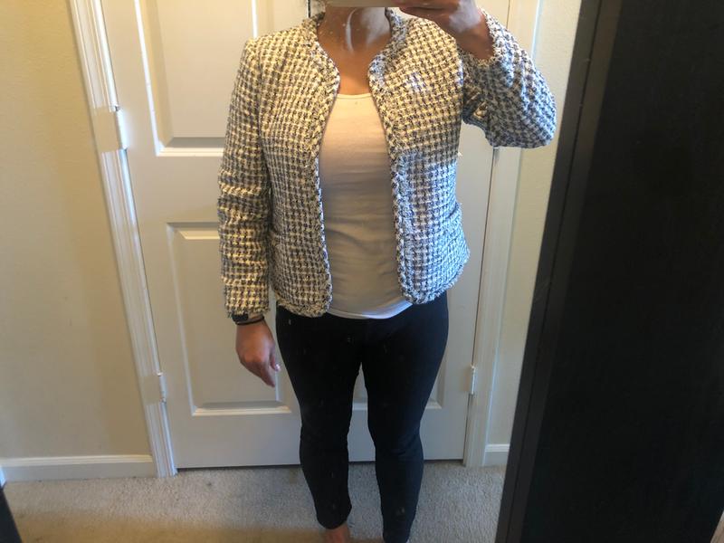 Shimmer Fringe Tweed Jacket