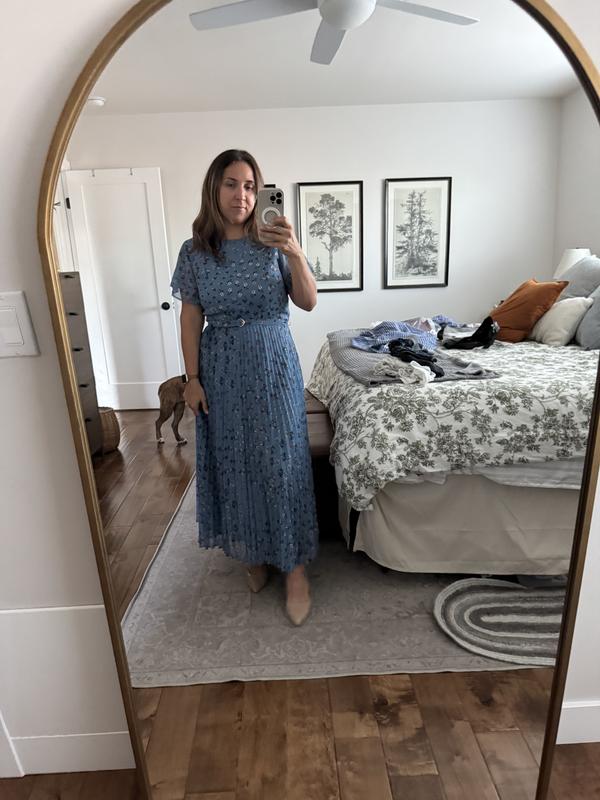 Floral Pleated Midi Dress