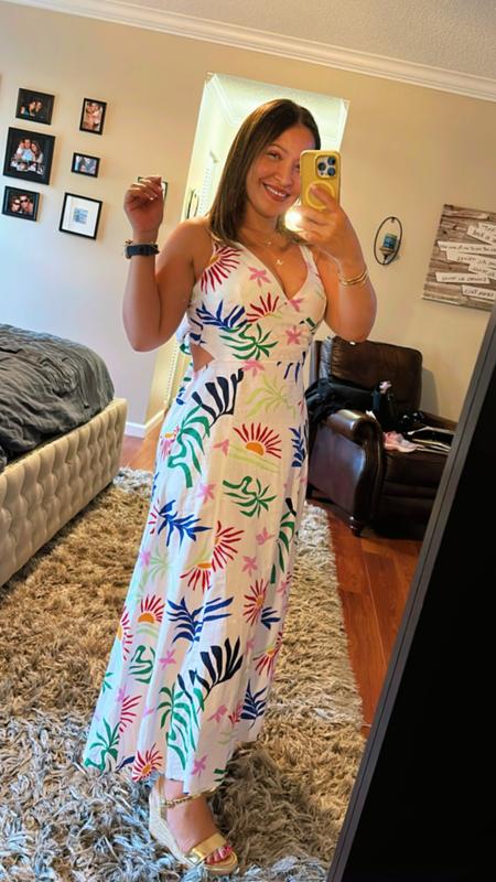 white halter open back dress Rylina | White Mesh Halter-Neck Maxi Dress With Scarf And Open-Back