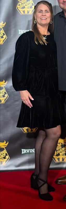 Velvet Godet Mini Dress