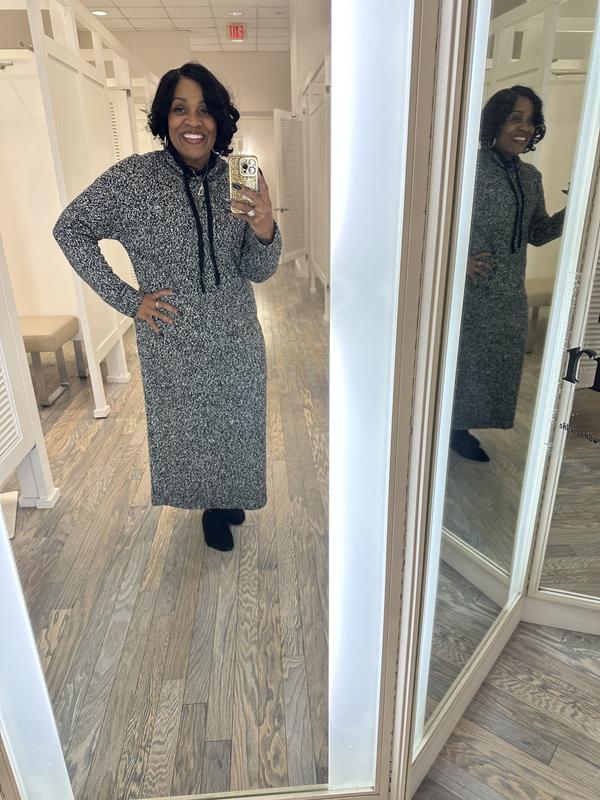Lou & Grey Drawstring Neck Maxi Sweater Dress