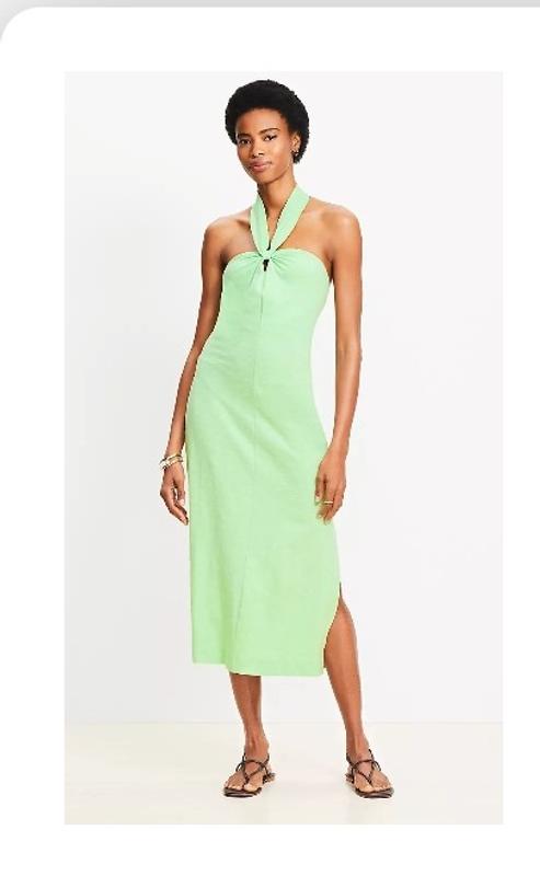 bright blue halter dress Reanna Modal Backless Halterneck Mini Dress in Light Blue main image 0