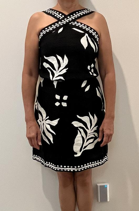 Fern Linen Blend Mini Halter Dress