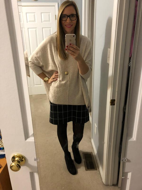 Seamed Poncho Sweater