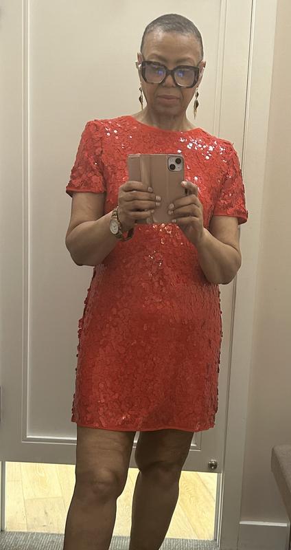 Sequin Short Sleeve Mini Dress