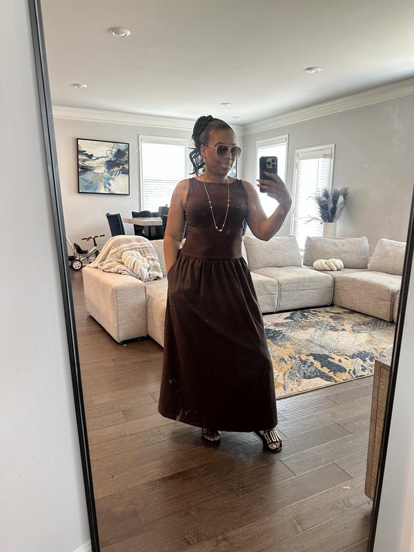 Lou & Grey Wanderweave Mixed Media Maxi Pocket Dress
