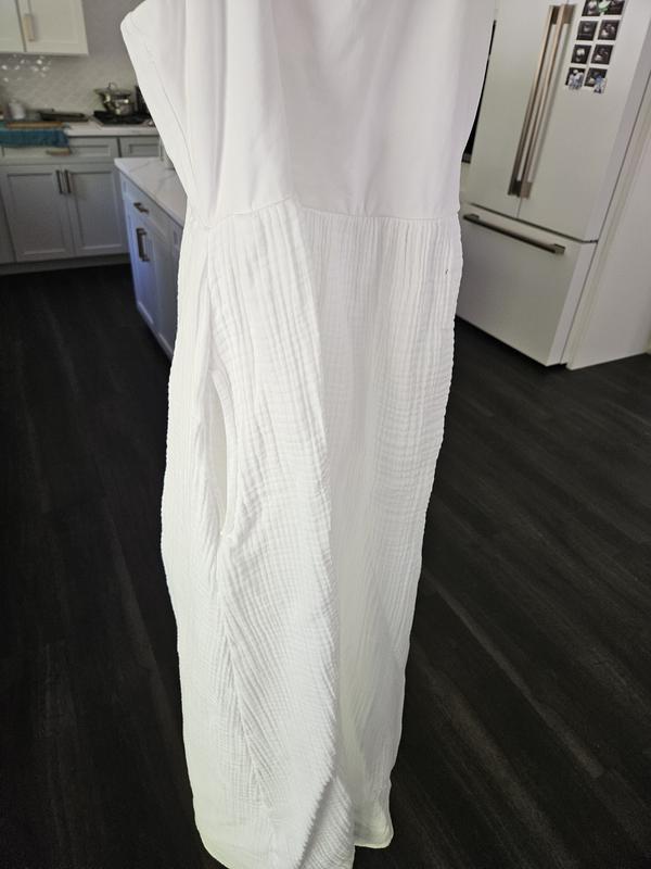 loft beach triple cloth mixed media maxi pocket dress LOFT Beach Triple Cloth Mixed Media Maxi Pocket Dress