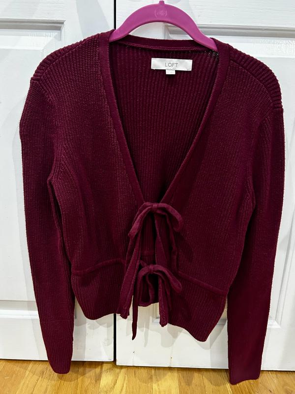 Ribbed Tie Front Cardigan