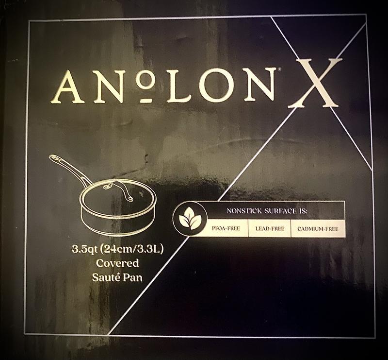 Anolon X Hybrid 3.5qt Nonstick Induction Saute Pan with Lid Super Dark Gray