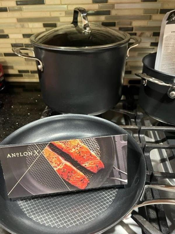 Anolon X Hybrid Cookware Nonstick Aluminum Nonstick Casserole Pan With Lid,  4-Quart