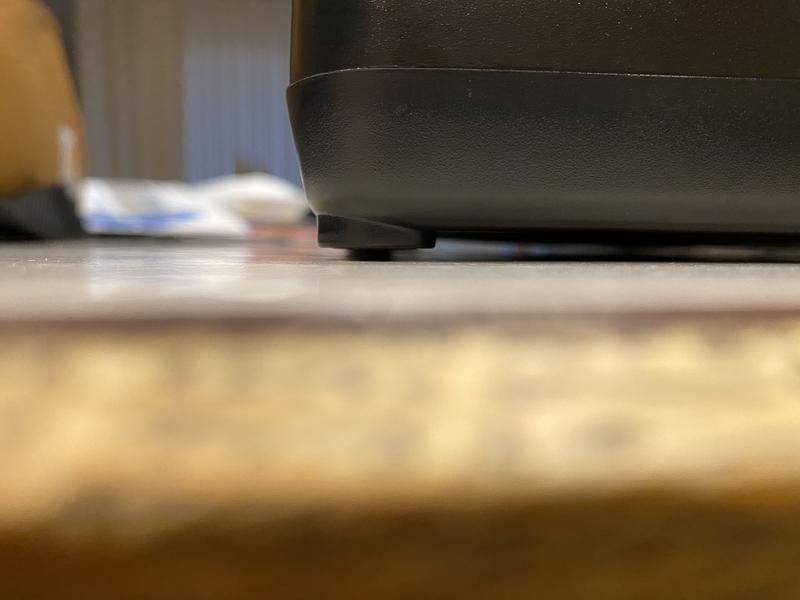 Foot not touching table