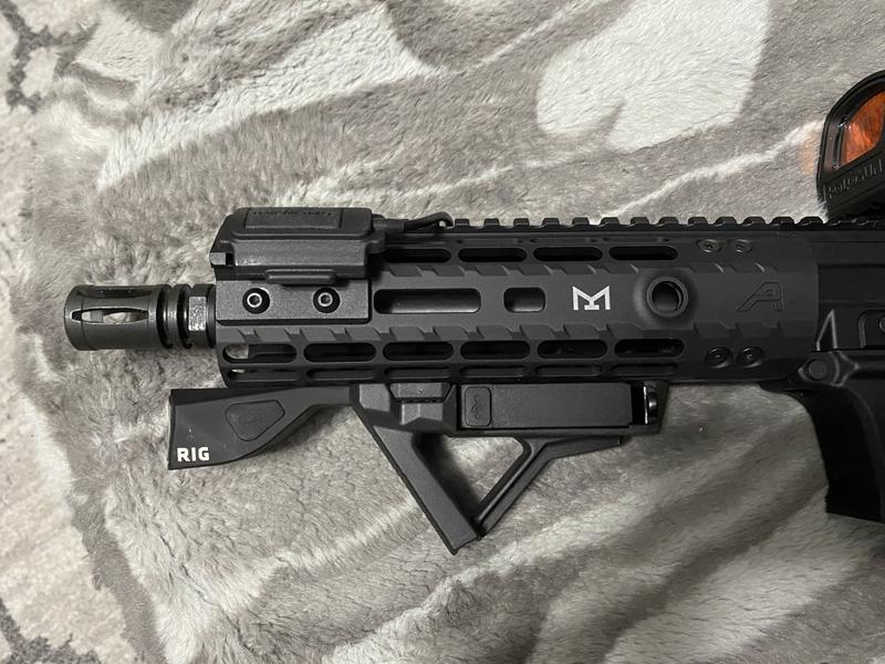 mlok foregrip with light and laser