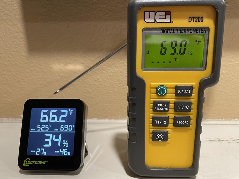Lockdown Wireless Hygrometer for Temperature and Humidity
