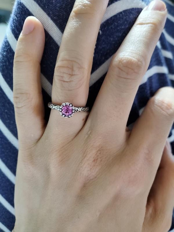 James Avery Pink Saphire Vine ring