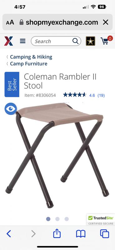 Coleman Rambler Ii Stool Camp Furniture Sports Outdoors