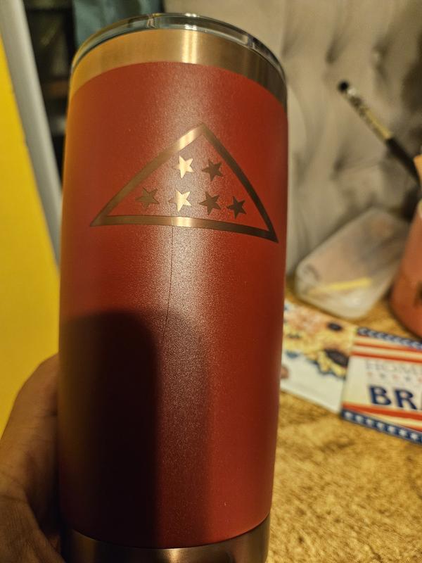 YETI Rambler 20 oz Tumbler “Folds of Honor” Brick Red/Copper Limited Release