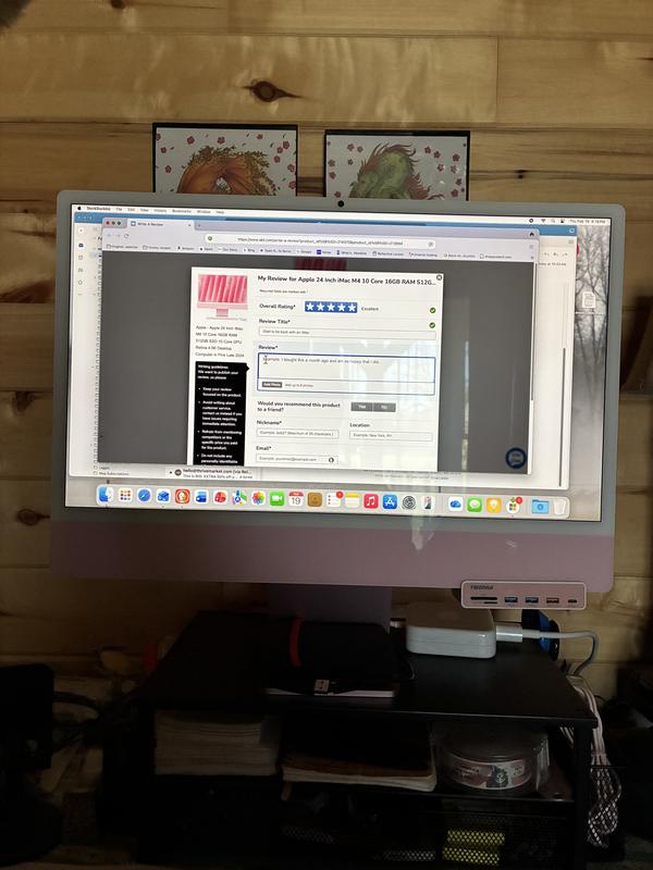 iMac M4 Desktop Computer, 16GB RAM 512GB SSD in Pink